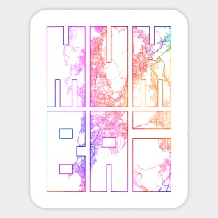 Mumbai, India City Map Typography - Colorful Sticker